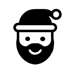 Minimalist Santa Claus Icon Simple Vector Graphic for Christmas Designs, Holiday Branding, and Festive Projects. Perfect for websites, apps, and social media.