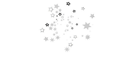 Simple, elegant background image featuring scattered gray and black stars on a white background. Perfect for various designs.