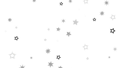 White background with scattered gray and black stars. Perfect for backgrounds, presentations, and more.