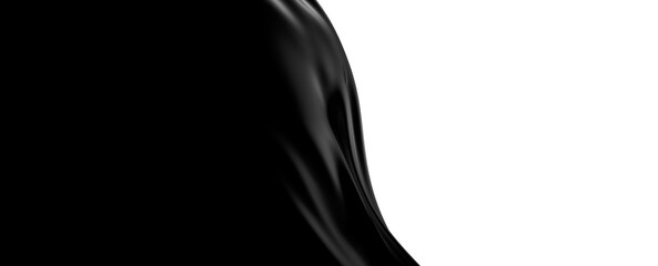 Naklejka premium High-quality image of black fabric, perfect for backgrounds, websites, and design projects.
