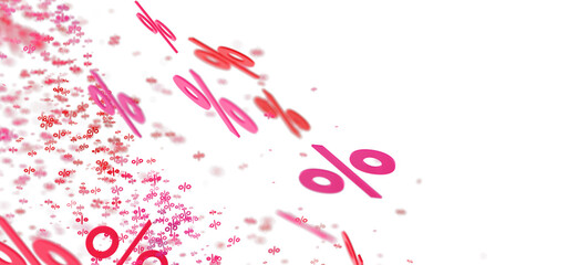 Abstract background with pink percentage symbols. Perfect for sale banners and promotions.