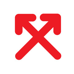 two up cross arrow icon