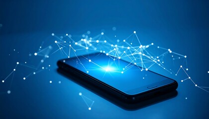 Smartphone with digital network overlay