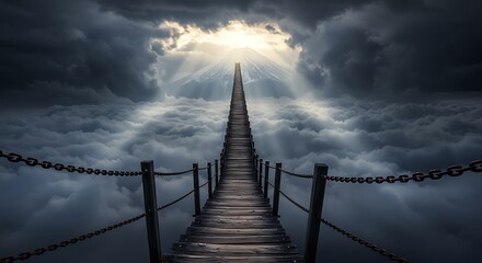 Obraz premium Stairway to Heaven Through Clouds