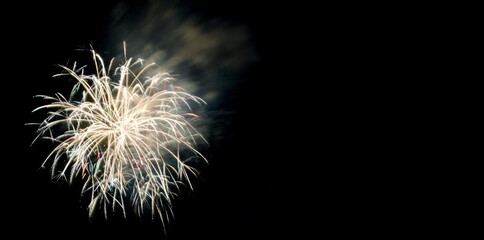 fireworks in the night sky