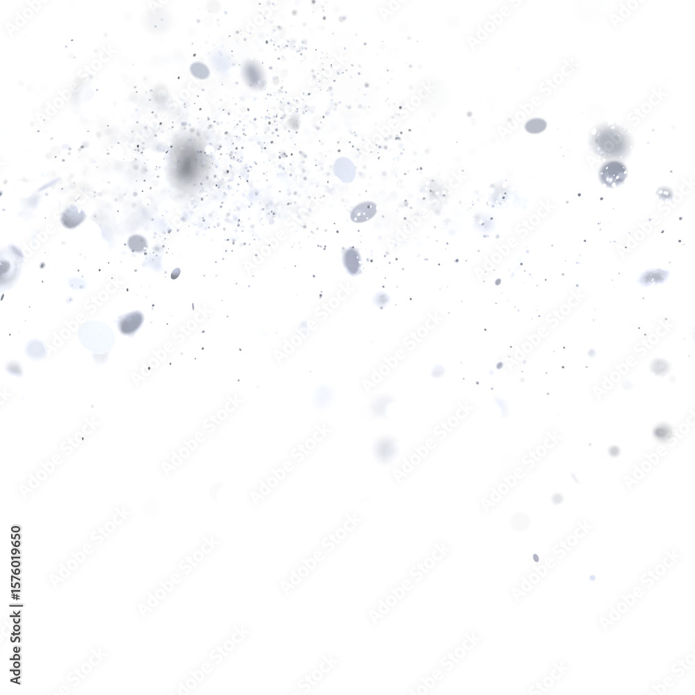 Aufkleber abstract background with light gray dust and particles floating on white.