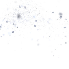 Abstract background with light gray dust and particles floating on white.