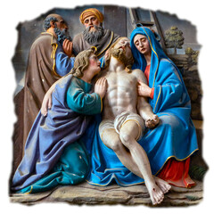 Jésus détaché de la croix, PNG fond transparent