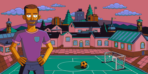 soccer players in the city