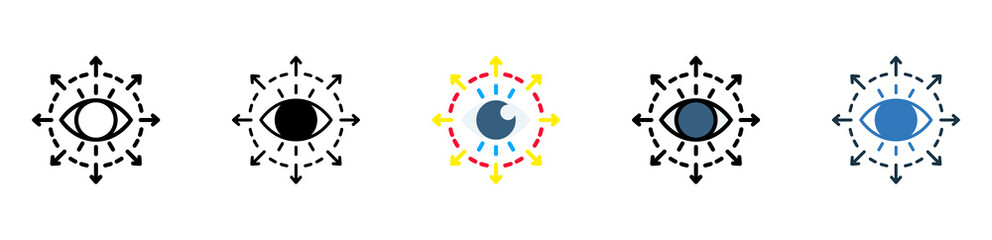 Obraz premium Perspective icon multiple style 