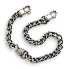 Metal chain with hook clasps for trousers or jeans fashion accessory  