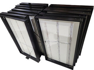 aluminum casing and led lights of the led light panel