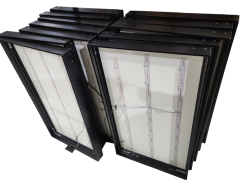 aluminum casing and led lights of the led light panel