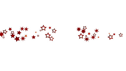 Red Stars Scattered on White