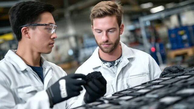 Inside a wearable tech factory, engineers test smartwatches under various humidity and temperature conditions
