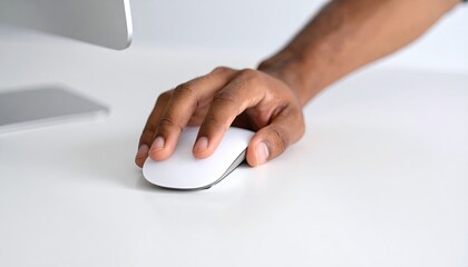 Hand using a computer mouse
