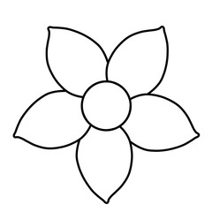 hand drawn vector illustration of flower