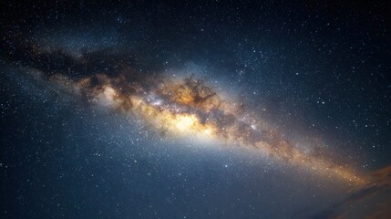 outer space with stars and dust clusters, galaxies milky way