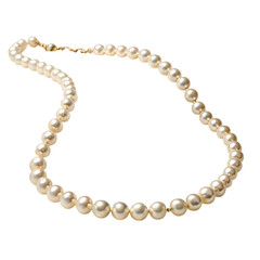 Classic Pearl Necklace Elegance in Simplicity isolated on transparent background