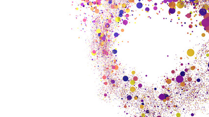 confetti png. Gold confetti falls from the sky. Glittering confetti on a transparent background. Holiday,