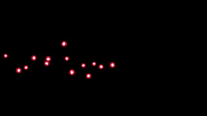 Live style social media red heart animation on a black screen Alpha channel, transparent background. 4K resolution. Love Emoji social media element, Live streaming style animated icon. - Powered by Adobe