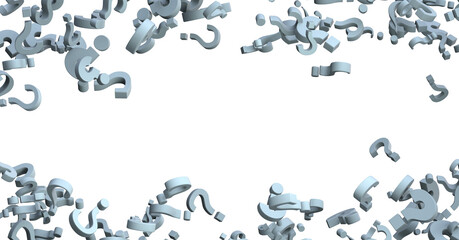 question marks, original 3d illustration
