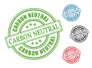 Sustainability Approved Badge Set, Eco-Friendly Carbon Neutral Stamp Vectors 