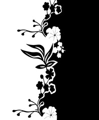 stock photo illustration black and white creative floral background concept 