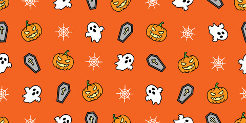 ハロウィンアイコンのシームレスパターン・背景素材
Seamless Pattern of Halloween Icons Background Design