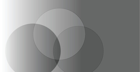 Abstract grayscale design with overlapping circles.