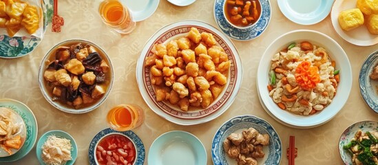 A variety of Asian dishes on a table (1)