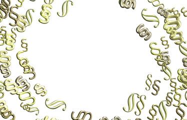 3d Symbol of Law and Justice - Paragraph / section sign - 3D Rendering