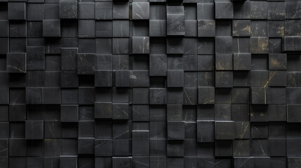 擦れた線が印象的な黒の立体タイル背景