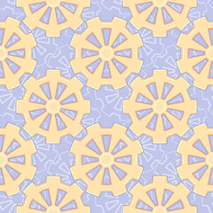Cute seamless pattern, gear shape