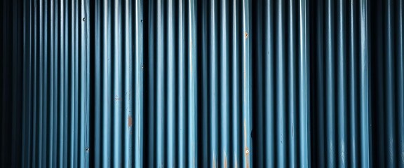 Obraz premium Dark corrugated metal, textured surface, industrial background, macro, metallic texture