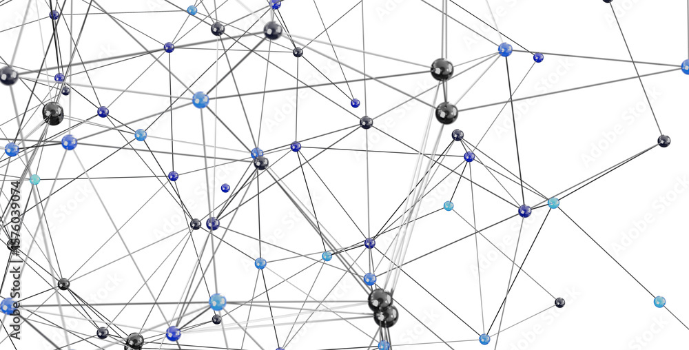 Aufkleber abstract image of a complex network. ideal for technology, connection, and global concepts.