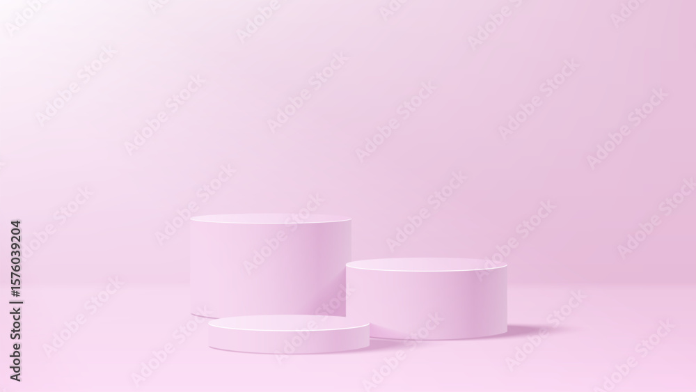 Aufkleber abstract minimal scene. minimal podium with soft material base. soft podium stages and product showc