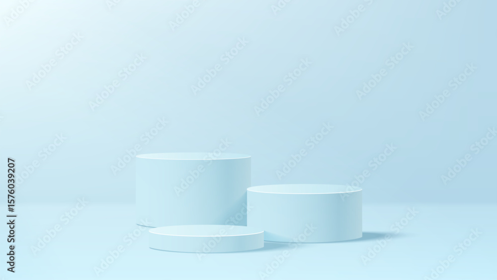 Aufkleber abstract minimal scene. minimal podium with soft material base. soft podium stages and product showc