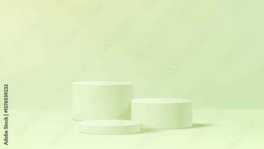 Aufkleber abstract minimal scene. minimal podium with soft material base. soft podium stages and product showc