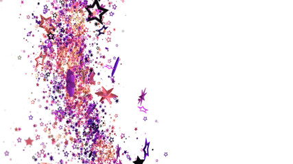 Festive background with pink and purple glitter stars. Perfect for holidays, celebrations, and more!
