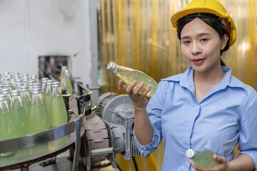 Portrait Business owner of food or beverages shake hand after inspection about quality control food...