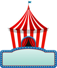 circus tent sign