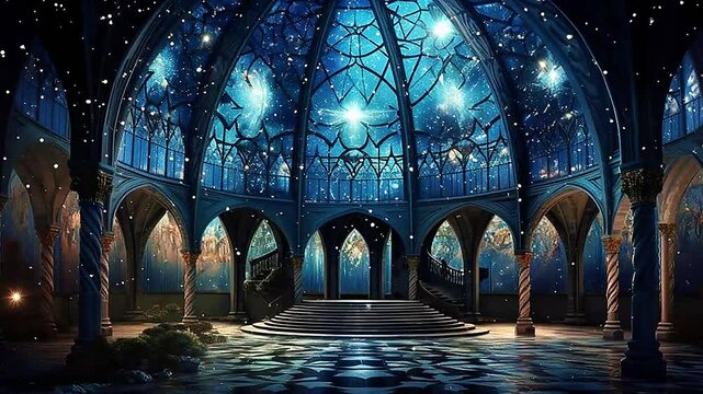 Holy place in Delfts Blauw realistis, highly detailed,ai generatif