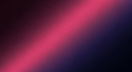 Obraz premium Vibrant pink diagonal light beam on dark blue and black gradient. Abstract futuristic neon background for banners and posters