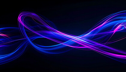 Electric glowing energy lines, colorful glowing streaks in motion