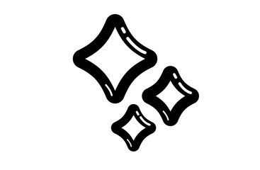 ポップなキラキライラスト(モノクロ)2-7