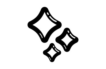 ポップなキラキライラスト(モノクロ)2-6