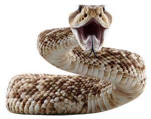 rattlesnake coiled isolated on transparent background