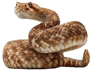 rattlesnake coiled isolated on transparent background