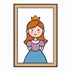 A charming little princess frame featuring delicate crowns, soft pastel colors, and whimsical floral accents—perfect for capturing magical moments and fairy tale memories.
